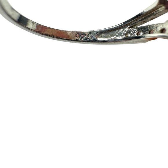 Mystic Topaz Double Heart and Cubic Zirconia Ring - Picture 4 of 6